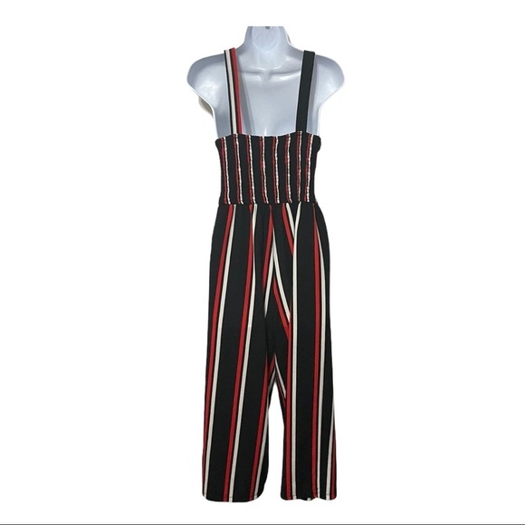 Striped Black and Red Jumpsuit - Picture 2 of 2